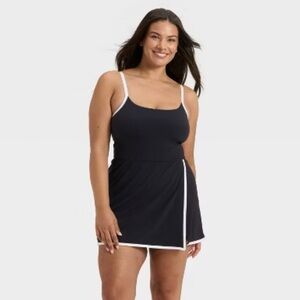 All In Motion Women’s Everyday Soft Wrap Active Dress | Black | Size XL